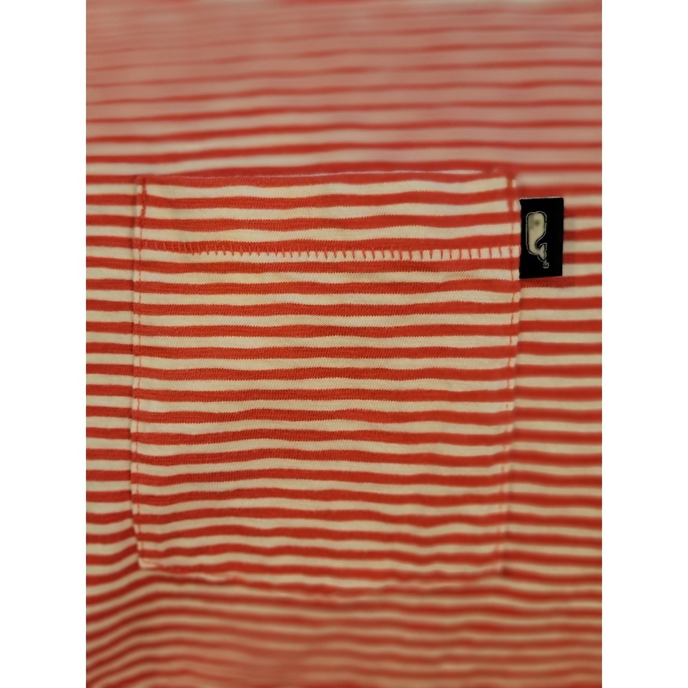 Vineyard Vines Mens XL Island Polo Shirt Red White Striped Cotton Short Sleeve‎ - Picture 8 of 9